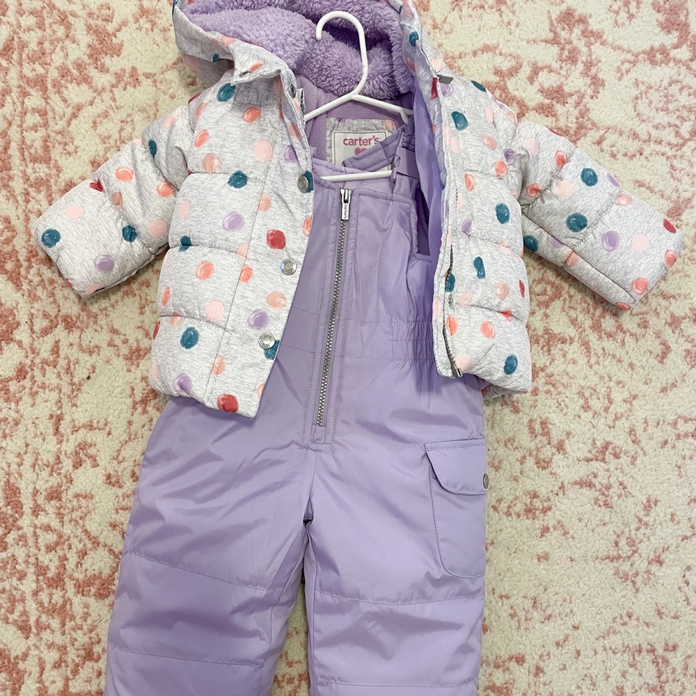 Carters Baby Girl Snow Bib Set